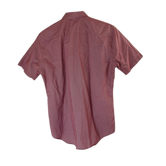 ZACHARY PRELL Geometric Print Short Sleeve 100% Cotton Shirt Size M - Picture 2 of 7